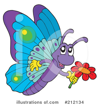 Royalty-Free (RF) Butterfly Clipart Illustration by visekart - Stock Sample #212134