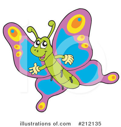 Royalty-Free (RF) Butterfly Clipart Illustration by visekart - Stock Sample #212135