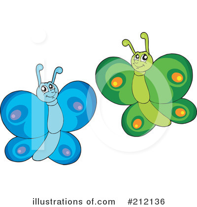 Royalty-Free (RF) Butterfly Clipart Illustration by visekart - Stock Sample #212136