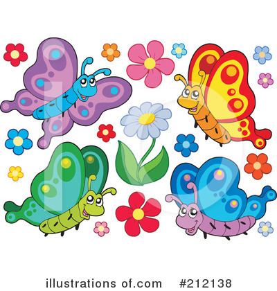 Royalty-Free (RF) Butterfly Clipart Illustration by visekart - Stock Sample #212138