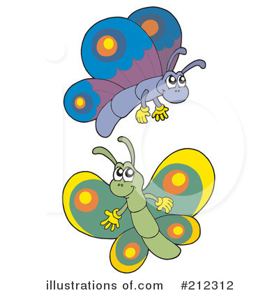 Royalty-Free (RF) Butterfly Clipart Illustration by visekart - Stock Sample #212312