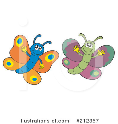 Royalty-Free (RF) Butterfly Clipart Illustration by visekart - Stock Sample #212357