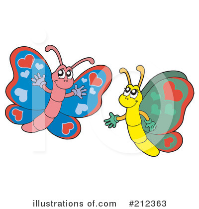 Royalty-Free (RF) Butterfly Clipart Illustration by visekart - Stock Sample #212363
