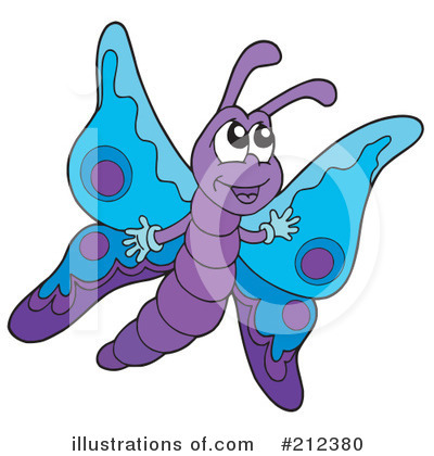 Royalty-Free (RF) Butterfly Clipart Illustration by visekart - Stock Sample #212380