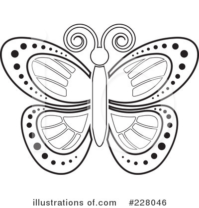 Royalty-Free (RF) Butterfly Clipart Illustration by Lal Perera - Stock Sample #228046