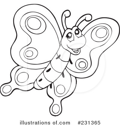 Royalty-Free (RF) Butterfly Clipart Illustration by visekart - Stock Sample #231365