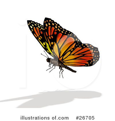 Royalty-Free (RF) Butterfly Clipart Illustration by KJ Pargeter - Stock Sample #26705