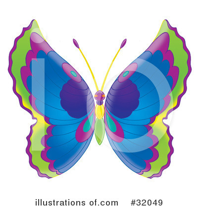 Royalty-Free (RF) Butterfly Clipart Illustration by Alex Bannykh - Stock Sample #32049