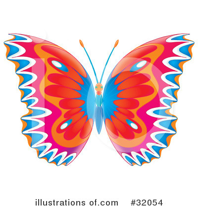 Royalty-Free (RF) Butterfly Clipart Illustration by Alex Bannykh - Stock Sample #32054