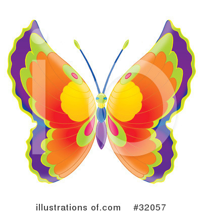 Royalty-Free (RF) Butterfly Clipart Illustration by Alex Bannykh - Stock Sample #32057