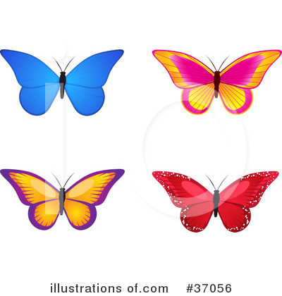 Royalty-Free (RF) Butterfly Clipart Illustration by elaineitalia - Stock Sample #37056