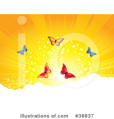 Royalty-Free (RF) Butterfly Clipart Illustration by elaineitalia - Stock Sample #38837
