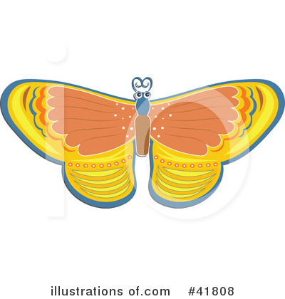 Royalty-Free (RF) Butterfly Clipart Illustration by Prawny - Stock Sample #41808