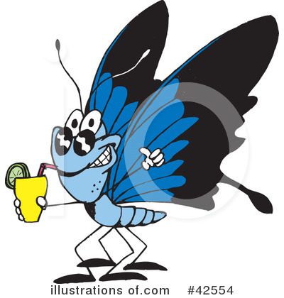 Royalty-Free (RF) Butterfly Clipart Illustration by Dennis Holmes Designs - Stock Sample #42554