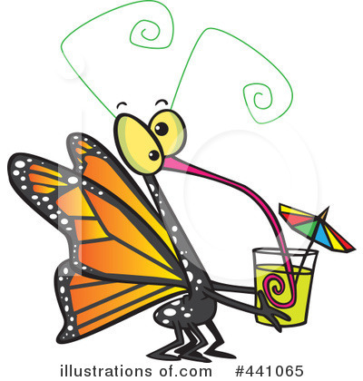 Royalty-Free (RF) Butterfly Clipart Illustration by toonaday - Stock Sample #441065