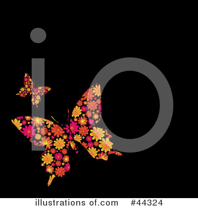 Royalty-Free (RF) Butterfly Clipart Illustration by michaeltravers - Stock Sample #44324