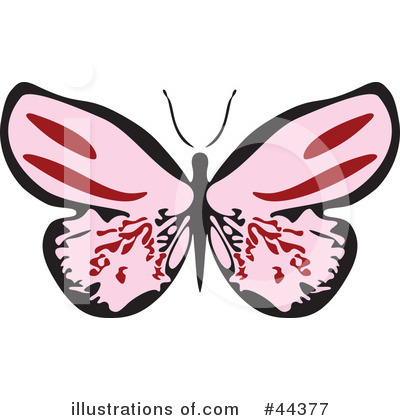Royalty-Free (RF) Butterfly Clipart Illustration by Frisko - Stock Sample #44377
