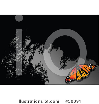 Royalty-Free (RF) Butterfly Clipart Illustration by Pushkin - Stock Sample #50091
