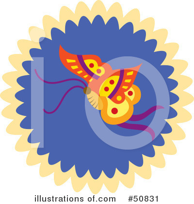 Royalty-Free (RF) Butterfly Clipart Illustration by Cherie Reve - Stock Sample #50831