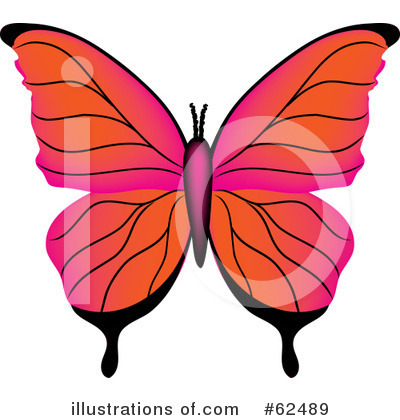 Royalty-Free (RF) Butterfly Clipart Illustration by Pams Clipart - Stock Sample #62489