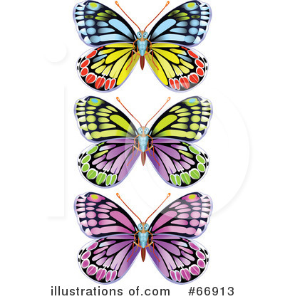 Royalty-Free (RF) Butterfly Clipart Illustration by Pushkin - Stock Sample #66913