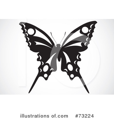 Royalty-Free (RF) Butterfly Clipart Illustration by BestVector - Stock Sample #73224