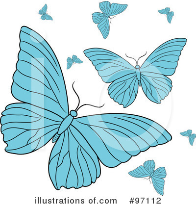 Royalty-Free (RF) Butterfly Clipart Illustration by Pams Clipart - Stock Sample #97112