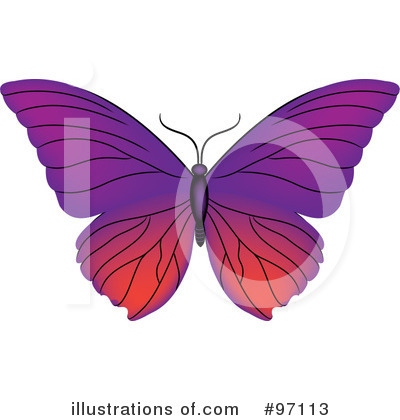 Royalty-Free (RF) Butterfly Clipart Illustration by Pams Clipart - Stock Sample #97113