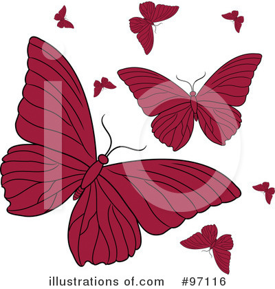 Royalty-Free (RF) Butterfly Clipart Illustration by Pams Clipart - Stock Sample #97116