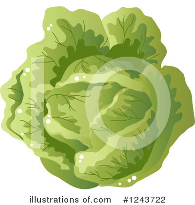 Royalty-Free (RF) Cabbage Clipart Illustration by Vector Tradition SM - Stock Sample #1243722