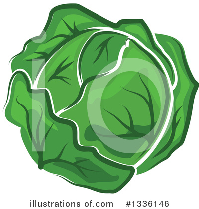 Royalty-Free (RF) Cabbage Clipart Illustration by Vector Tradition SM - Stock Sample #1336146