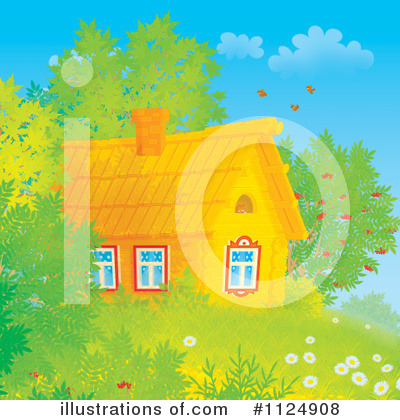 Royalty-Free (RF) Cabin Clipart Illustration by Alex Bannykh - Stock Sample #1124908