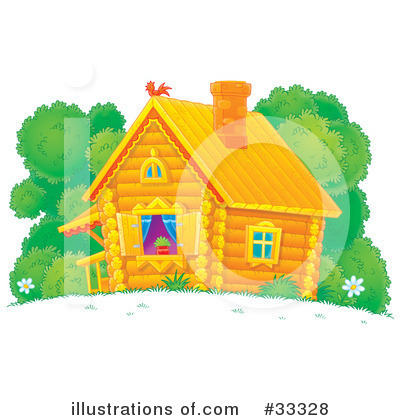 Royalty-Free (RF) Cabin Clipart Illustration by Alex Bannykh - Stock Sample #33328