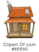 Cabin Clipart #65590 by Dennis Holmes Designs