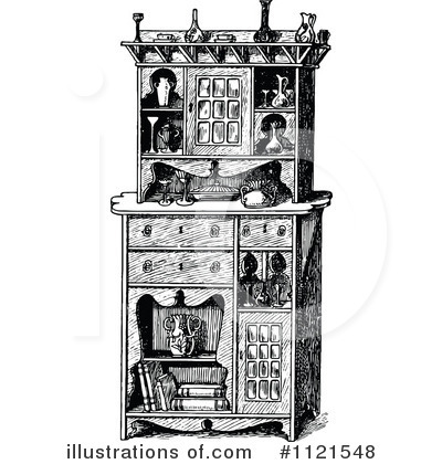 Royalty-Free (RF) Cabinet Clipart Illustration by Prawny Vintage - Stock Sample #1121548