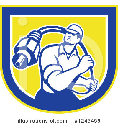 Royalty-Free (RF) Cable Guy Clipart Illustration by patrimonio - Stock Sample #1245456