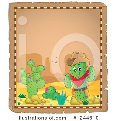 Royalty-Free (RF) Cactus Clipart Illustration by visekart - Stock Sample #1244610