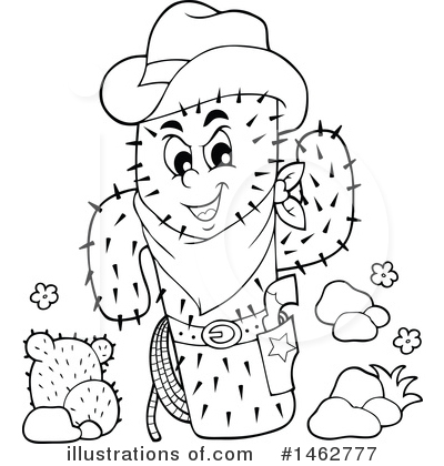 Royalty-Free (RF) Cactus Clipart Illustration by visekart - Stock Sample #1462777