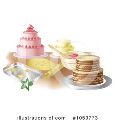 Royalty-Free (RF) Cake Clipart Illustration by AtStockIllustration - Stock Sample #1059773