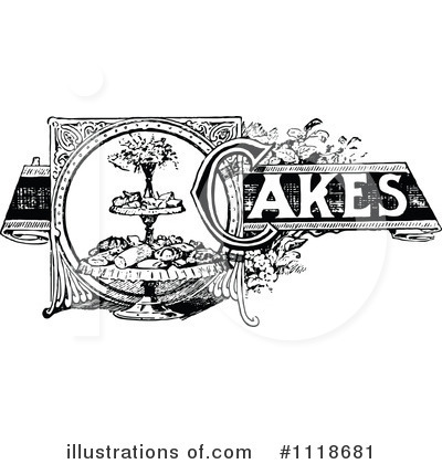 Royalty-Free (RF) Cake Clipart Illustration by Prawny Vintage - Stock Sample #1118681