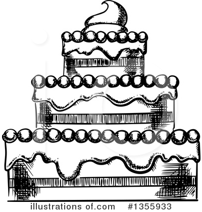 Royalty-Free (RF) Cake Clipart Illustration by Vector Tradition SM - Stock Sample #1355933