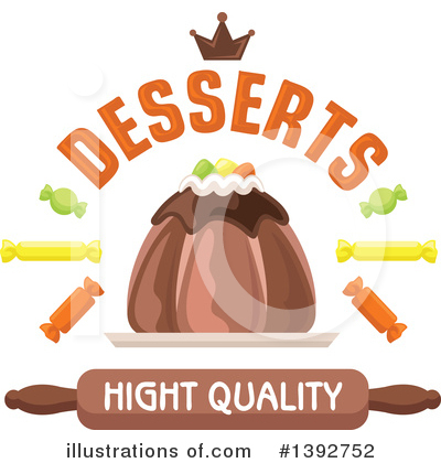 Royalty-Free (RF) Cake Clipart Illustration by Vector Tradition SM - Stock Sample #1392752