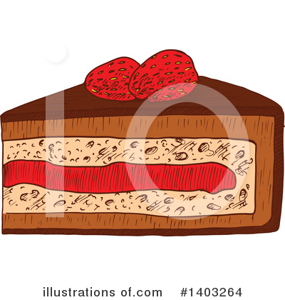 Royalty-Free (RF) Cake Clipart Illustration by Vector Tradition SM - Stock Sample #1403264