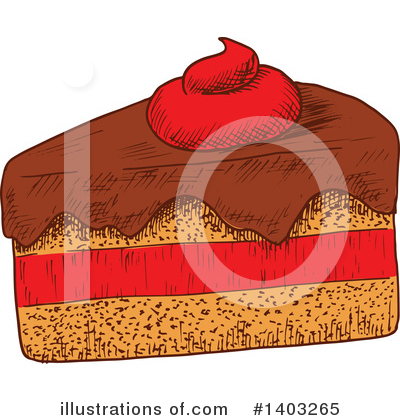 Royalty-Free (RF) Cake Clipart Illustration by Vector Tradition SM - Stock Sample #1403265