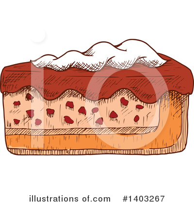 Royalty-Free (RF) Cake Clipart Illustration by Vector Tradition SM - Stock Sample #1403267