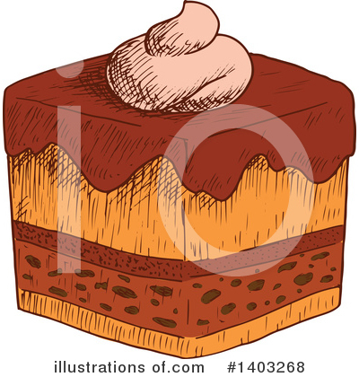 Royalty-Free (RF) Cake Clipart Illustration by Vector Tradition SM - Stock Sample #1403268