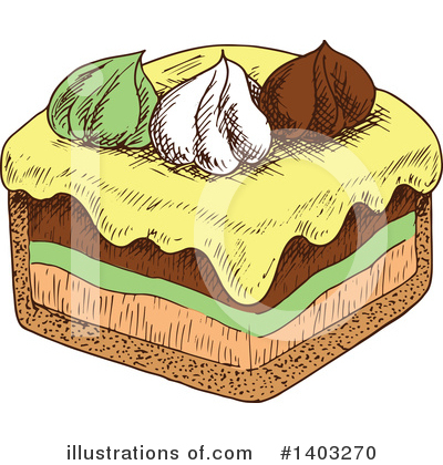 Royalty-Free (RF) Cake Clipart Illustration by Vector Tradition SM - Stock Sample #1403270