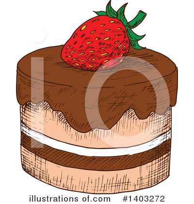 Royalty-Free (RF) Cake Clipart Illustration by Vector Tradition SM - Stock Sample #1403272