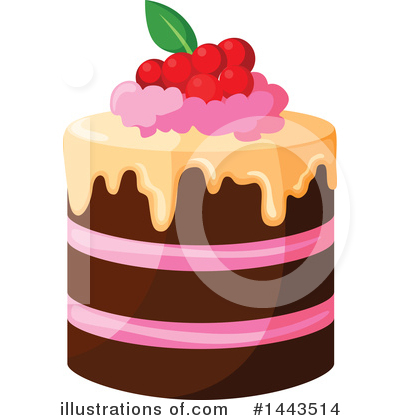 Royalty-Free (RF) Cake Clipart Illustration by Vector Tradition SM - Stock Sample #1443514