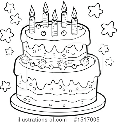 Royalty-Free (RF) Cake Clipart Illustration by visekart - Stock Sample #1517005